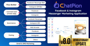 ChatPion – Facebook Instagram Chatbot,eCommerce,SMS/Email Social Media Marketing Platform (SaaS) 8.3.8 [Extended License]