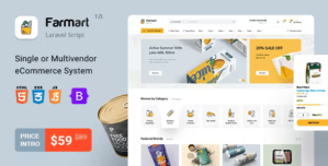 Farmart – Single or Multivendor Laravel eCommerce System 1.17.0