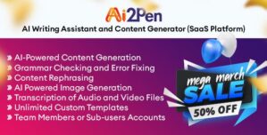 Ai2Pen – AI Writing Assistant and Content Generator (SaaS Platform) 1.2 [Extended Version]