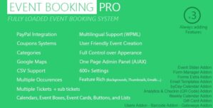 Event Booking Pro – WP Plugin [paypal or offline]