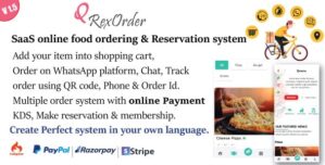 QrexOrder – SaaS WhatsApp Online ordering / Restaurant management / Reservation system 3.1.8 [Regular License]