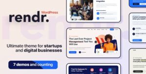 Rendr – Tech Startup Business WordPress Theme