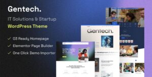 Gentech – IT Solutions Startup WordPress Theme