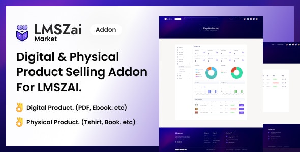 LMSzai Market – Digital Physical Product Selling Addon For LMSZAI.