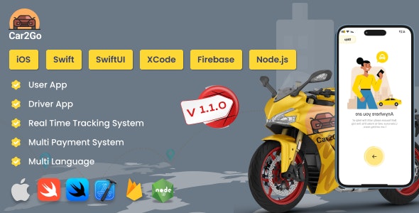 Car2Go – One Stop Ride Share Platform | User Native iOS App | Driver Native iOS App (Swift)