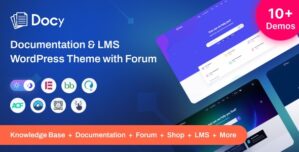 Docy – Premium Documentation, Knowledge base LMS WordPress Theme with Helpdesk Forum