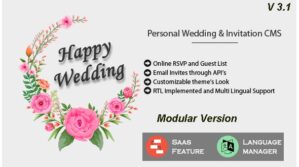 Happy Wedding – Personal Wedding Invitation CMS