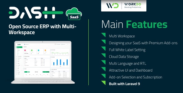 WorkDo Dash SaaS – Open Source ERP with Multi-Workspace 4.0