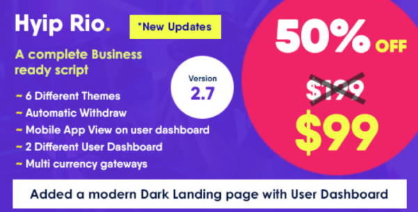 Hyip Rio – Advanced Hyip Investment Scheme With Ranking System and Automatic Withdraw