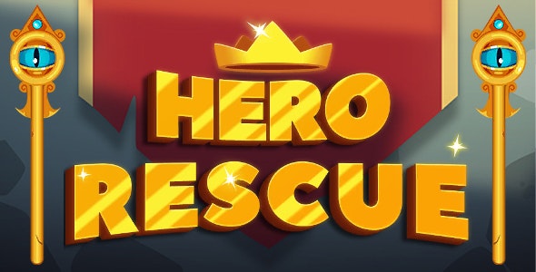 Hero Rescue: Pull The Pin – 100 Levels – HTML5 game – Construct 3 – C3p