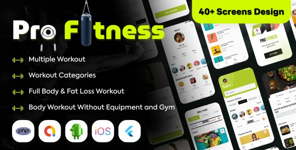 Prefit – Fitness Home Workout | Gym Workout Plan Tracker | Flutter App | Admin Panel