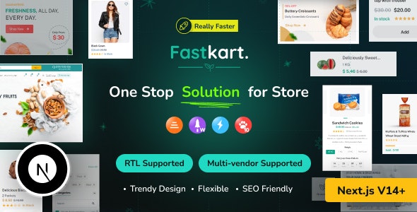 Fastkart – Multivendor Ecommerce with React Next JS Laravel REST API