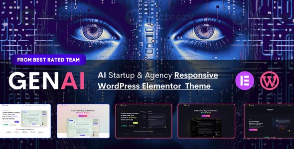 GenAI – AI Agency Technology Startup Elementor WordPress Theme