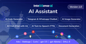IntelliSense AI with SaaS – AI Writing Assistant,Chatbot WhatsApp and Telegram