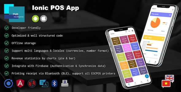 Ionic POS App – Manage Orders, Menu Items Print Bills