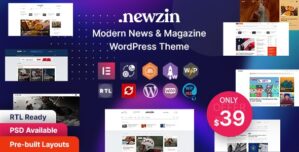 Newzin – WordPress Newspaper Magazine Elementor Theme