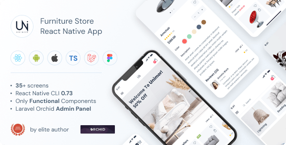Unimor – Furniture Store | CLI 0.73 | TypeScript | Redux Store | Orchid Admin Panel