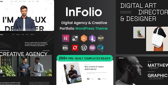 Infolio – Digital Agency Creative Portfolio WordPress Elementor Theme