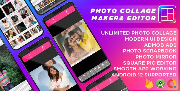 Photo Collage Maker With Photo Editor, ScrapBook Square Pic Editor, Mirror 3D Effect (Admob Ads)