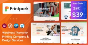 PrintPark – Printing Company Design Services WordPress Theme