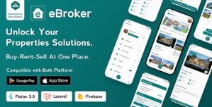 eBroker – Real Estate Property Buy-Rent-Sell Flutter app with Laravel Admin Panel | Web Version