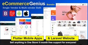eCommerce Genius – Advanced Multi Vendor Online Store and Mobile App Bundle
