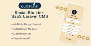 QuickBioLink – Social Bio Link SaaS Laravel CMS