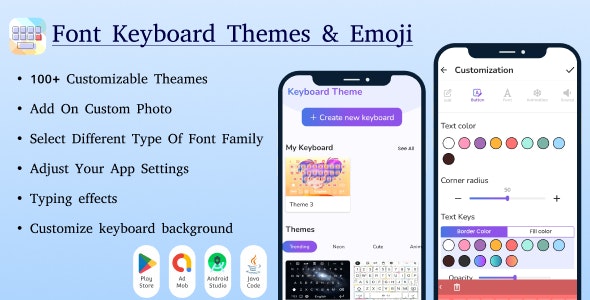 Font Keyboard – Keyboard Themes Emoji Fonts – Design Keyboard – Design Keyboard color