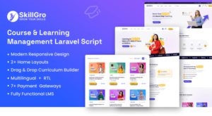 SkillGro – Course Learning Management System Laravel Script (LMS)