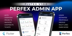 Flutex – Perfex CRM Admin/Staff Mobile App for Android IOS | Flutter App with API Module Included
