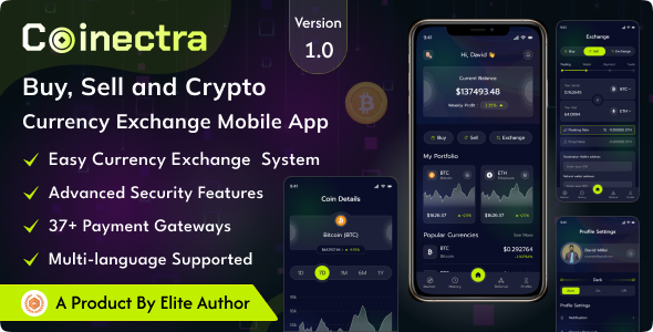 Coinectra – Buy, Sell and Crypto Currency Exchange Flutter App (Android, iOS)