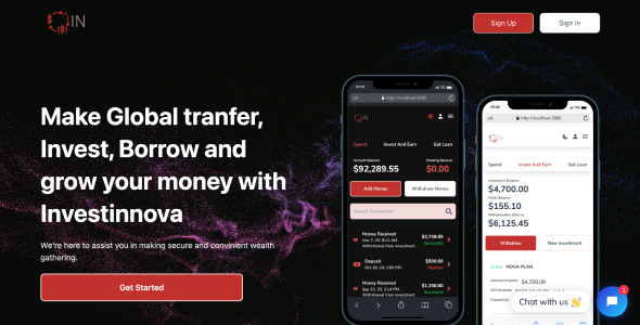 Investinnova – Investment Platform | Next.js, React, Express.js, Typescript, MongoDB, Tailwindcss