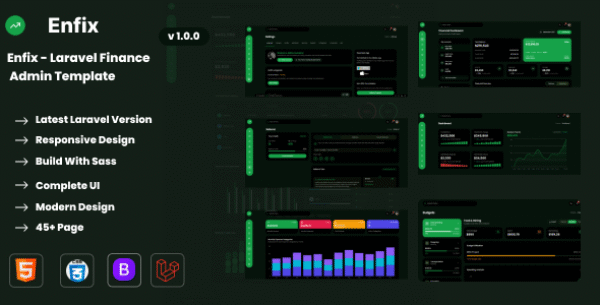 Enfix – Laravel Finance Admin Template