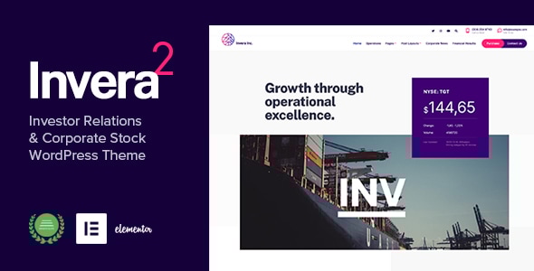 Invera – Investor Relations Corporate Information WordPress Theme