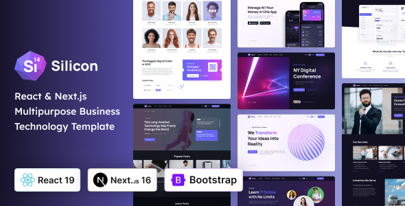 Silicon – React 19 NextJs 16 Business Technology Template