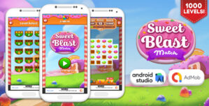 Sweet Blast Match – Matching Game Android Studio Project with AdMob Ads + Ready to Publish