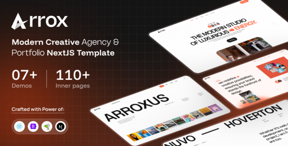 Arrox – Modern Creative Agency Portfolio NextJS Template