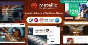 Metallic – Industry Manufacturing Factory WordPress Theme