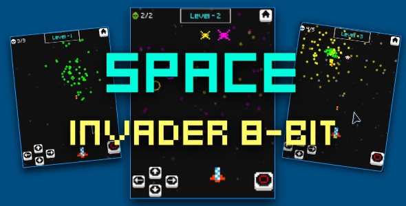 Space Invader 8-Bit – Cross Platform Casual Game