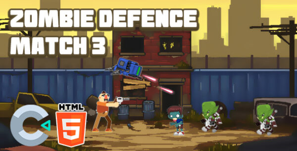 Zombie Defence Match 3 – HTML5 Game – C3P