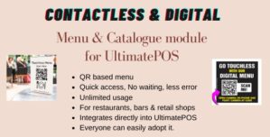 Digital Product catalogue Menu module for UltimatePOS (With SaaS compatible)