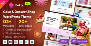 Bakly – Cake Dessert Shop WordPress Theme