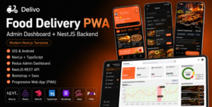 Delivo | Full-Stack PWA Food Delivery Platform (Next.js NestJS)