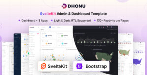 Dhonu – SvelteKit Admin Dashboard Template