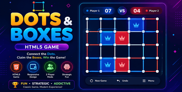 Dots Boxes | HTML5 Strategy Puzzle Game