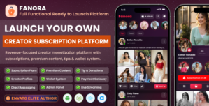 Fanora – Creator Subscription Platform Flutter App
