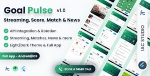 GoalPulse | Football Match Center and Live Streaming | Flutter Android/iOS App