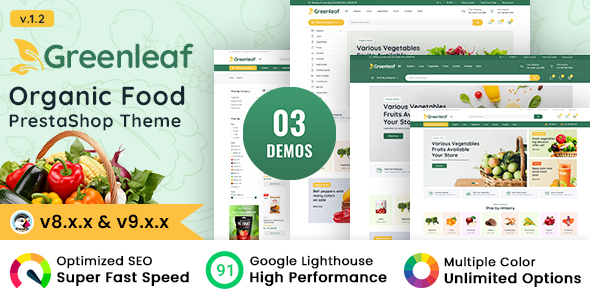 Greenleaf – Organic Food Store Prestashop Responsive Theme