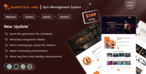 Gymstick Pro – Gym Management System | Website | Trainer | Vendor | Admin Panel | SaaS (MERN)