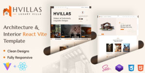 Hvillas – Architecture Interior React Vite Template